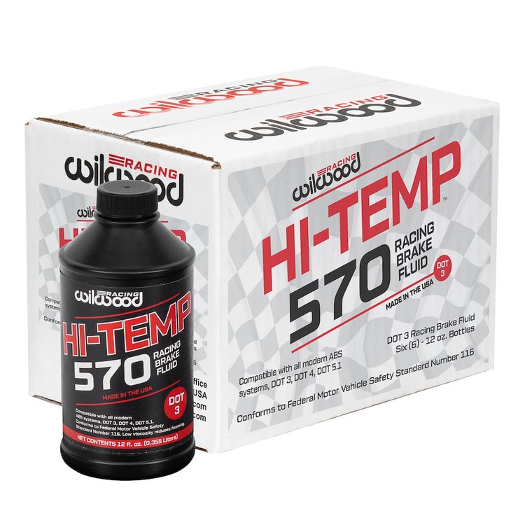 Hi-Temp 570 Racing Brake Fluid [Six 12 oz Bottles]