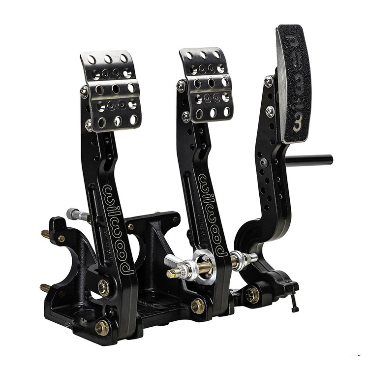 340-16604 Adjustable Ratio Floor Mount Throttle, Clutch, Brake Pedal w/Tru-Bar Balance Bar w/o Throttle Linkage