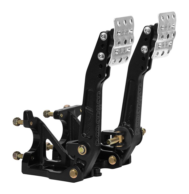 Floor Mount Adjustable Ratio Brake and Clutch Pedal Assembly, 4.75-5.75:1