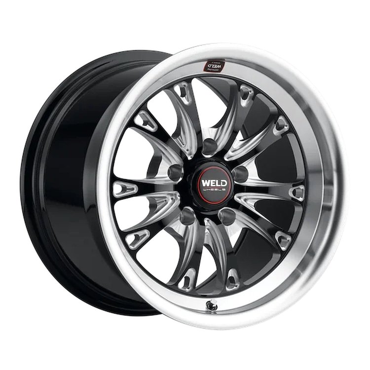 S1577C063N10 Belmont Drag Series Wheel [Size: 17"x5"] Gloss Black Milled Finish