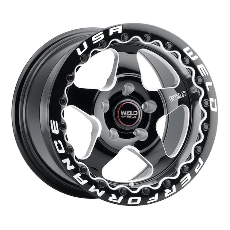 S904B0071P22 Ventura Beadlock Series Wheel [Size: 15"x10"] Gloss Black Milled Finish