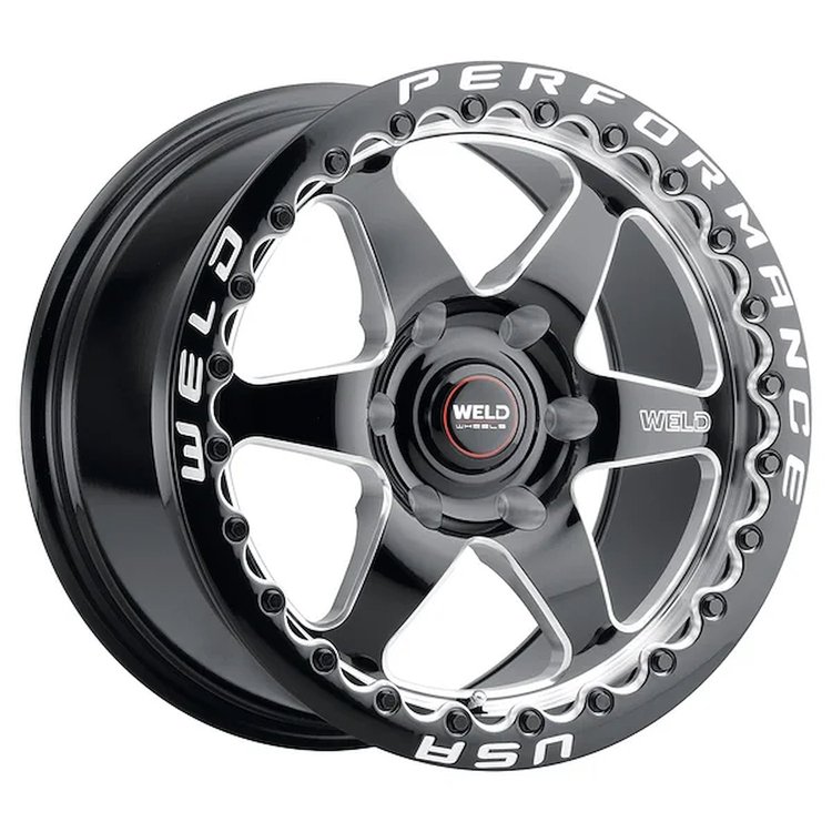 S90900084P12 Ventura 6 Beadlock Series Wheel [Size: 20"x10"] Gloss Black Milled Finish