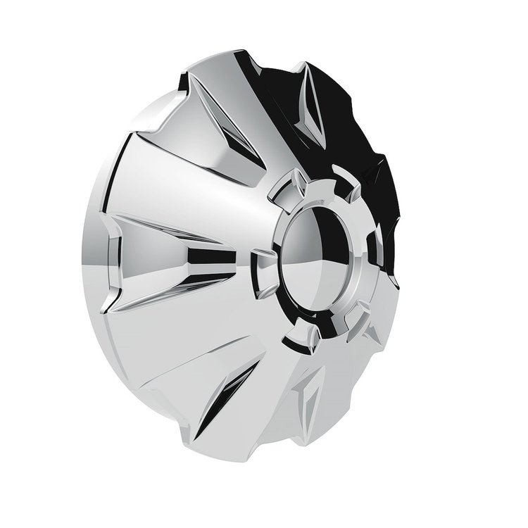 10343 Rubicon Front Axle Cover Kit With 3 3mm Thread-On Nut Covers, Chrome
