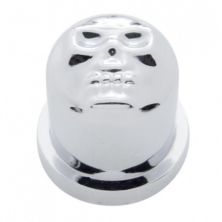 10574 1/2 in. x 1 in. Chrome Plastic Skull Nut Cover, Push-On Style (10-Pack)