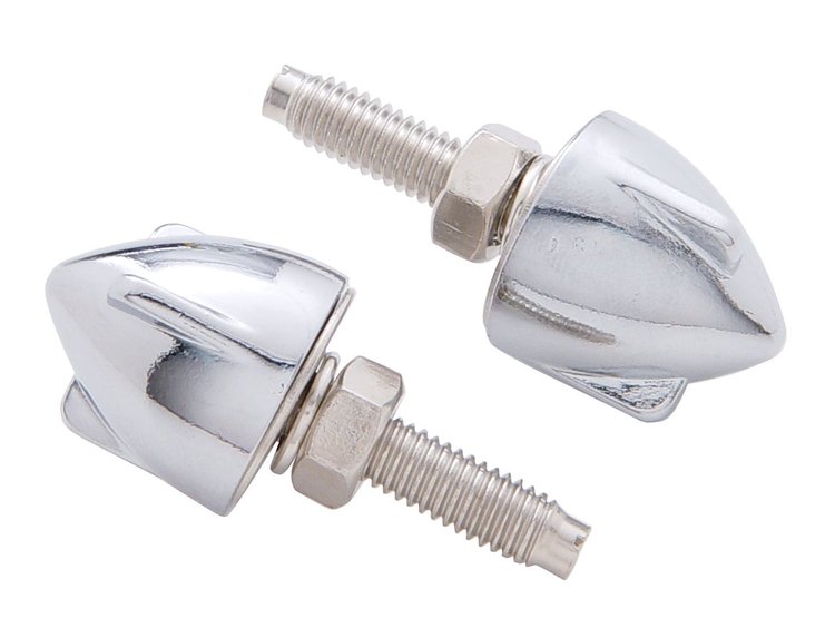 CHROME 3 WING BULLET NUT