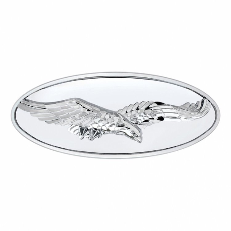 10964 Chrome Oval Emblem - 3D Eagle