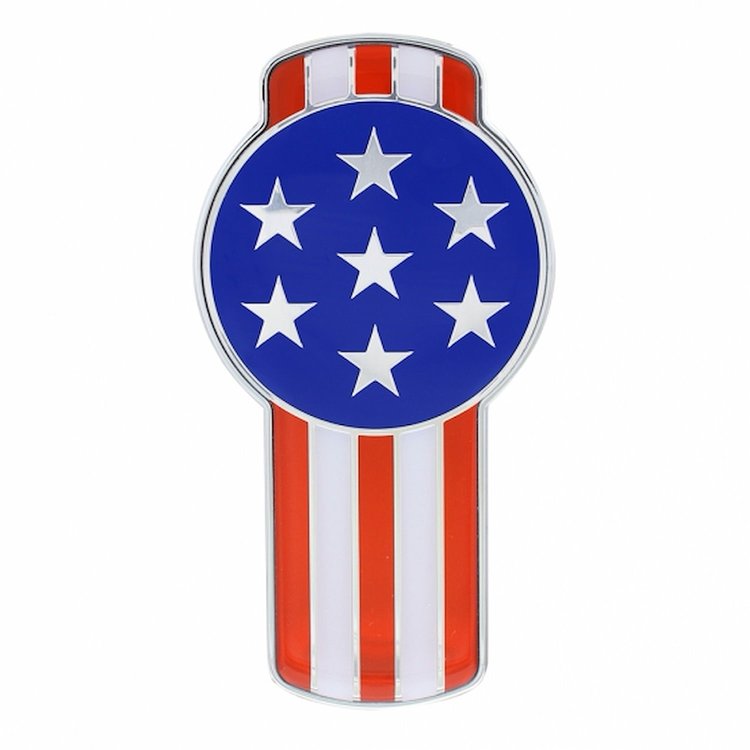10966 Chrome Die Cast USA Flag Emblem