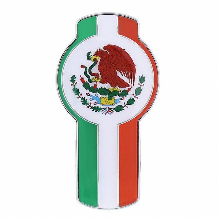 10967 Chrome Die Cast Mexico Flag Emblem