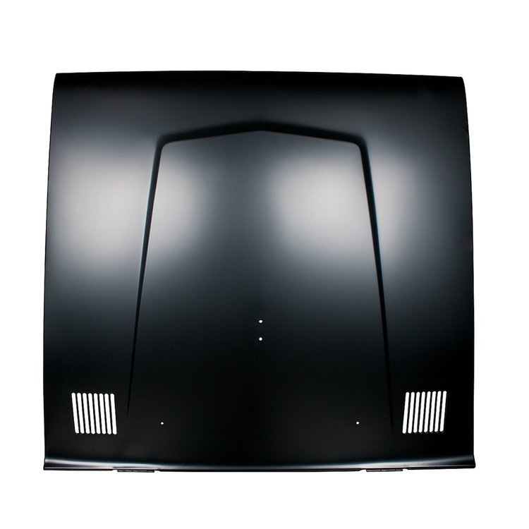 110460 Hood With Windshield U-Bolt Holes, Washer Holes, & Vents For 1966-77 Ford Bronco