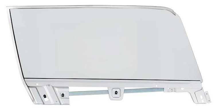 R/H Complete Door Glass Assembly for 1967-1968 Ford Mustang Coupe - Clear