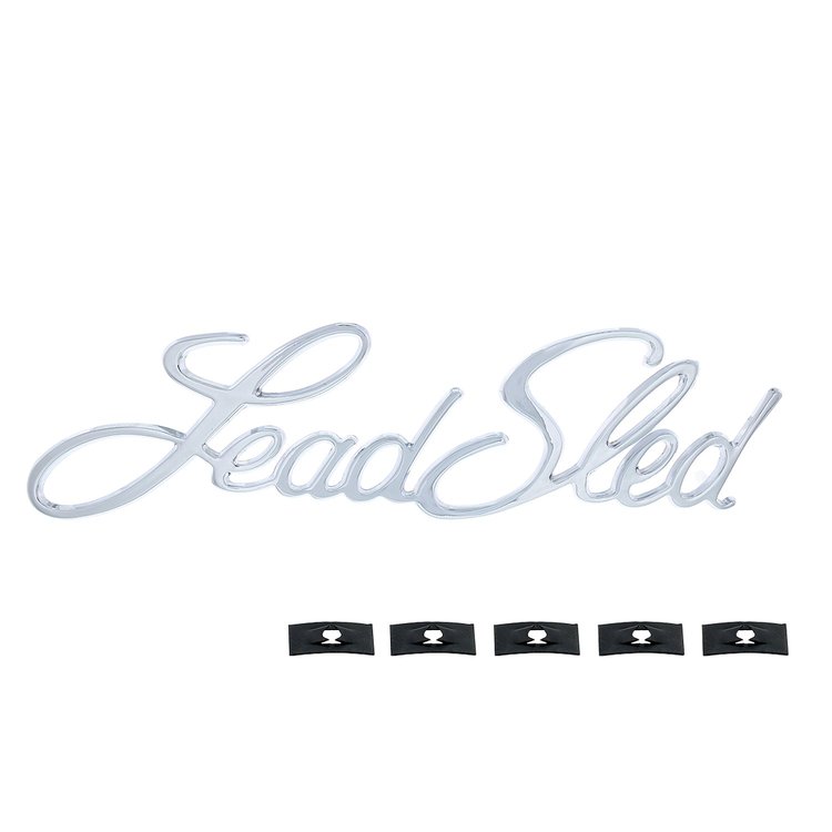 110709 Chrome in.Lead Sled in. Script Emblem