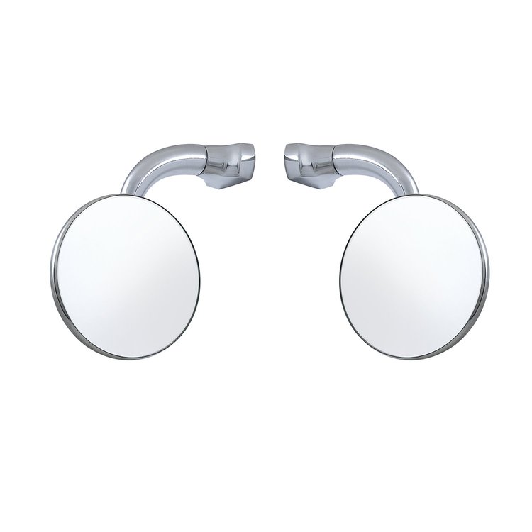 110741 3 in. Curved Arm Peep Mirror Bundle With Convex Mirror Glass (Pair)