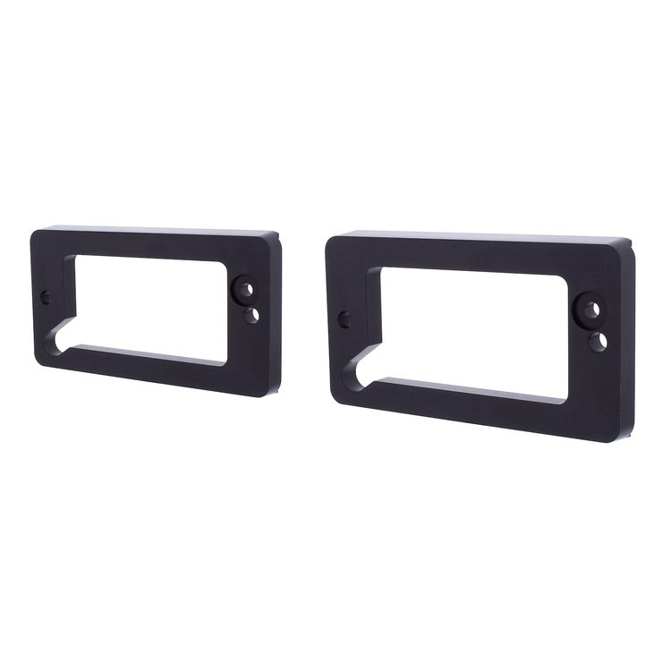 110838 Black Anodized Billet Aluminum Turn Signal Bezel Set For 1969-77 Ford Bronco
