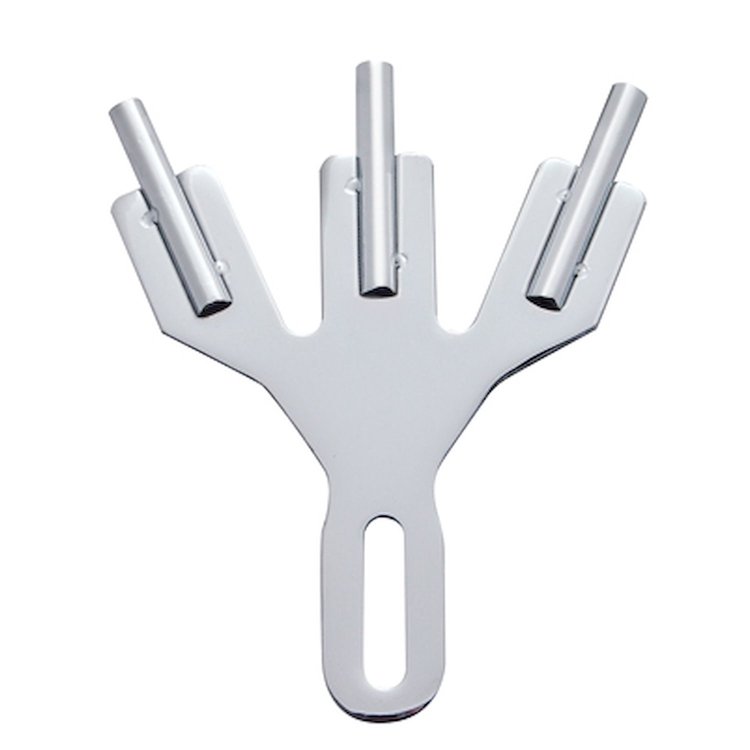 110861 Stainless Steel 3-Post Flag Holder