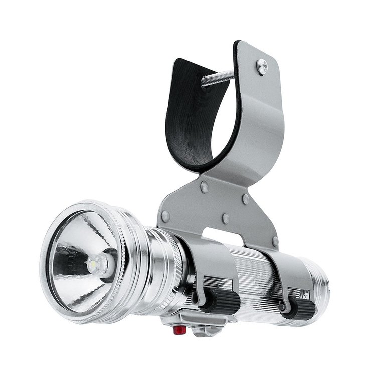 110918 Chrome Vintage LED Flashlight With Roller-Action Holder