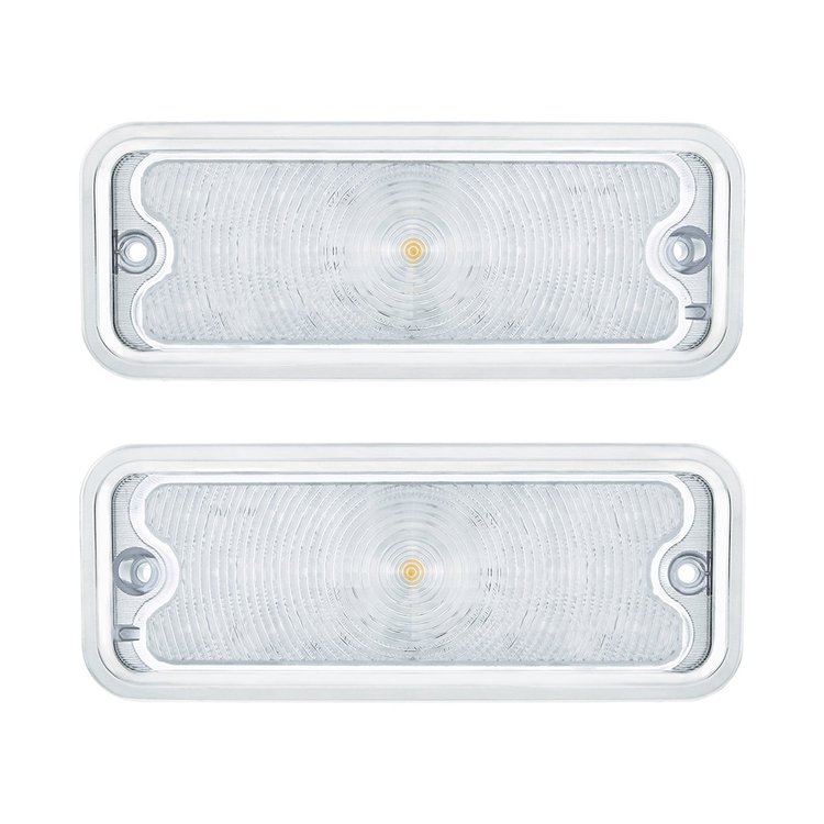 111109 LED Parking Lights w/Clear Lenses for 1973-1980 GM C/K Pickup Trucks [Pair]