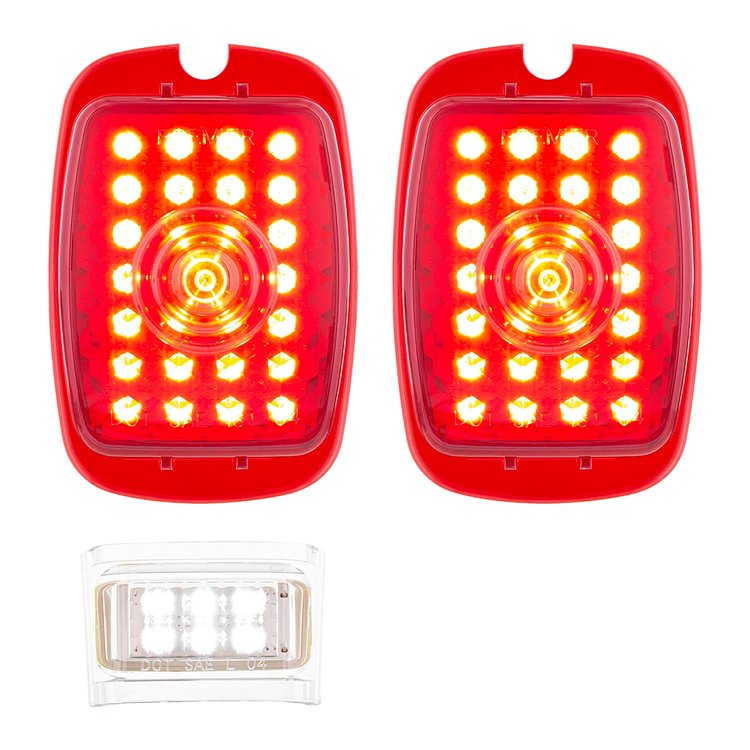 111121 27 LED Tail Light With 6 LED LP Light Set For Chevy Passenger Car (1937-1938) & Truck (1940-1953) (Pair)