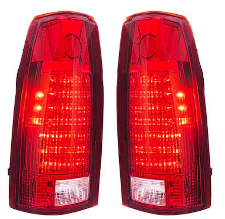 111124 LED Tail Lights w/Backup Light Assembly for 1988-2000 Chevy & GMC Trucks, SUVs [Pair]