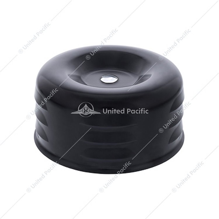 111167 4 in. Round Louvered Air Cleaner for Carburetors, 2 5/16 in. Neck [Black]