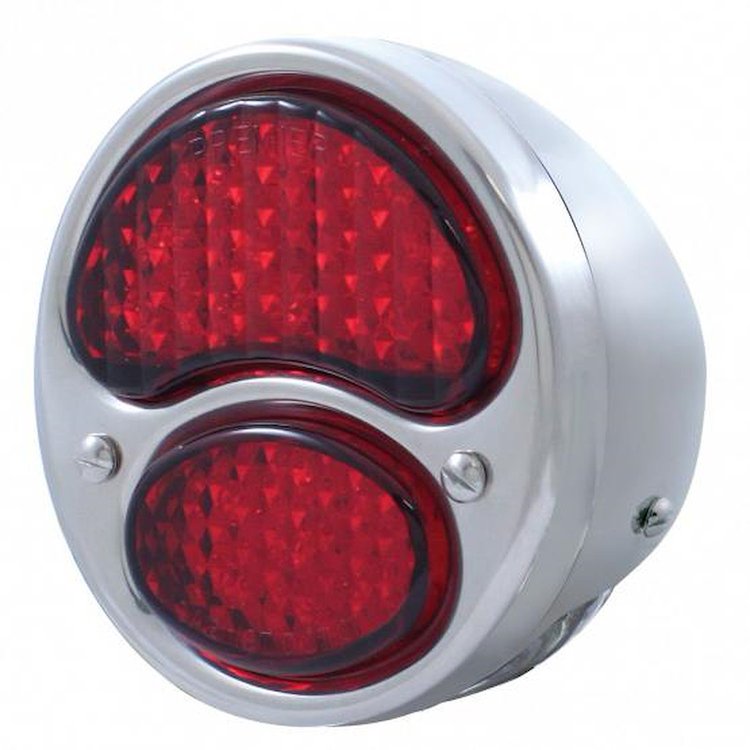 FTL2831LED6-AL 19 LED 6V Tail Light Assembly With 4 LED LP Light & SS Housing For 1928-31 Ford Model A - L/H