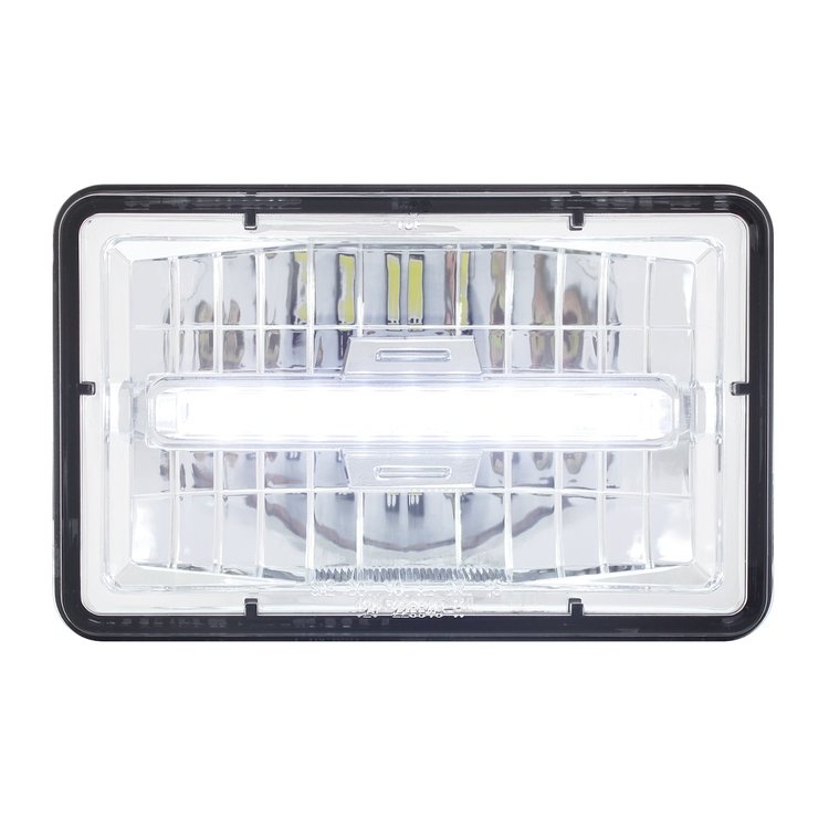 31153 ULTRALIT 4 in. x 6 in. Rectangular LED Headlight With White LED Position Light - High Beam