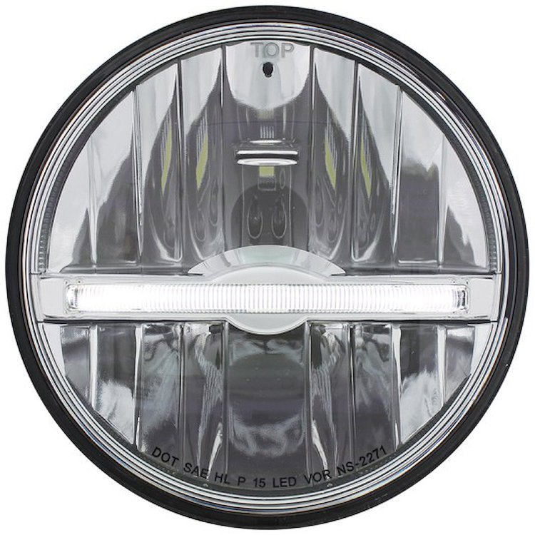 LED Round Headlight with LED Light Bar 5-3/4"