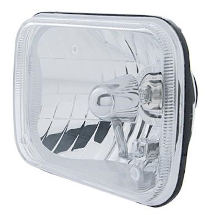 Front Rectangular Headlight 5 in x 7 in., Crystal Clear Lens