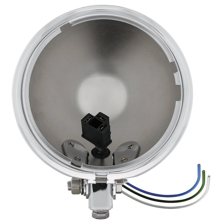 32051 Chrome 5-3/4 in. Motorcycle Headlight Housing Only - Bottom Mount