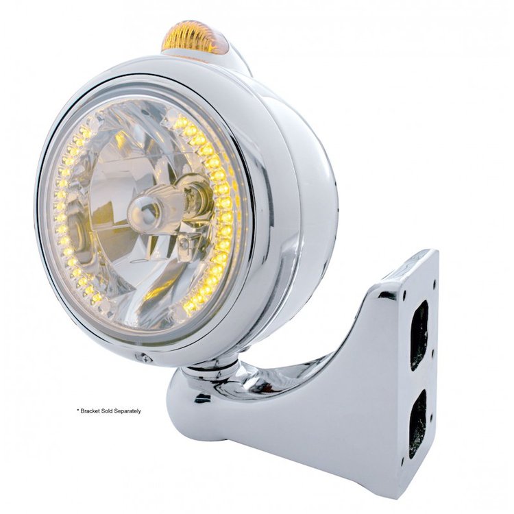 CHROME GUIDE HEADLIGHT W/