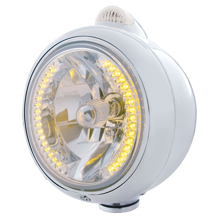 CHROME GUIDE HEADLIGHT W/