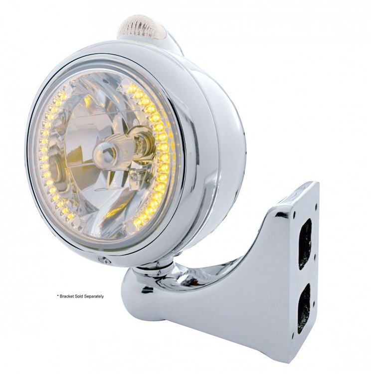 CHROME GUIDE HEADLIGHT W/
