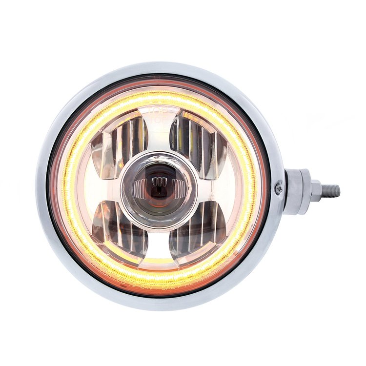 32845 Guide 682-C Style Headlight Assembly W/LED Headlight & Dual Color Position Light - Right/Passenger Side