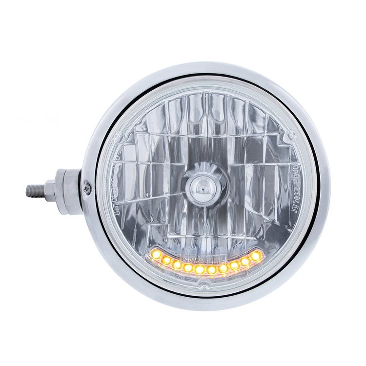 32848 Guide 682-C Style Headlight Assembly W/Crystal Lens & 10 LEDs Position Light - Left/Driver Side