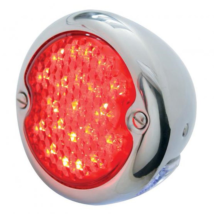 FTL3336LED-AL 21 LED Tail Light Assembly With 4 LED License Plate Light SS Housing For 1933-1936 Ford Car/Truck - L/H
