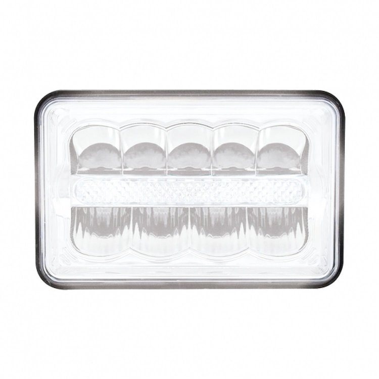 34125 ULTRALIT 9 High Power LED 4 in. x 6 in. Rectangular Light With White Position Light Bar