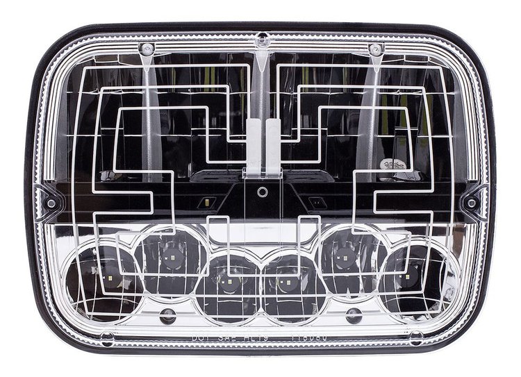 LED Heated Headlight 5 in. x 7 in. Low & High Beam