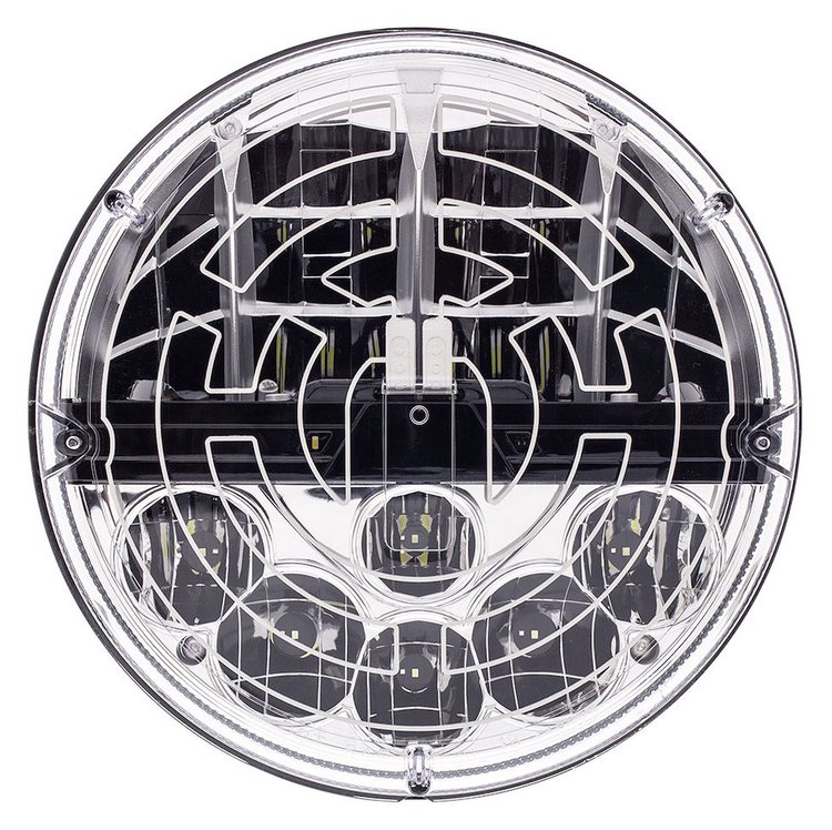 LED Heated Round Headlight 7 in. Low & High Beam