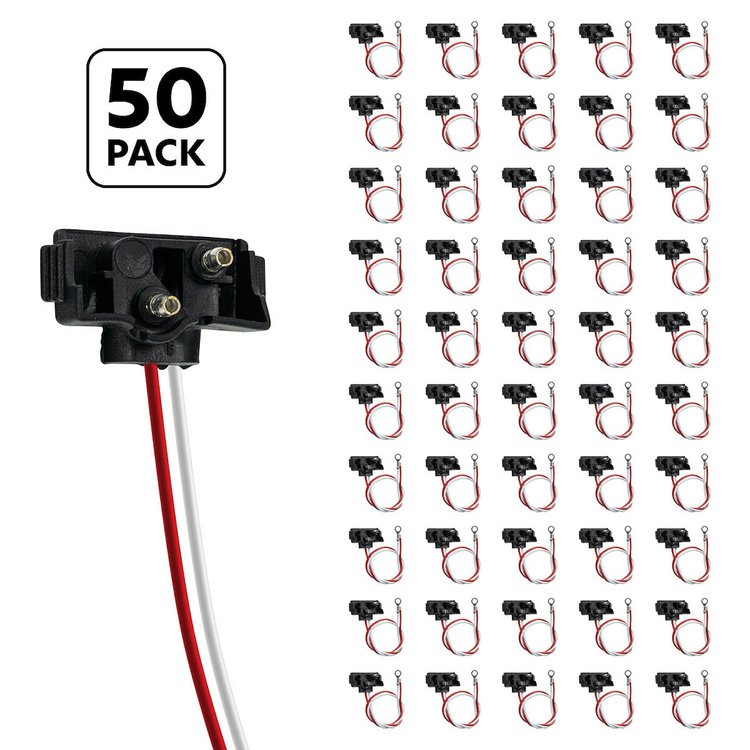 34215P50 2 Wire Pigtail With 2 Prong Right Angle Plug