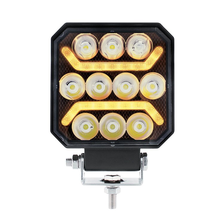 36039 11 LED High Power LED Work Light With "U" Light Guide [Amber]