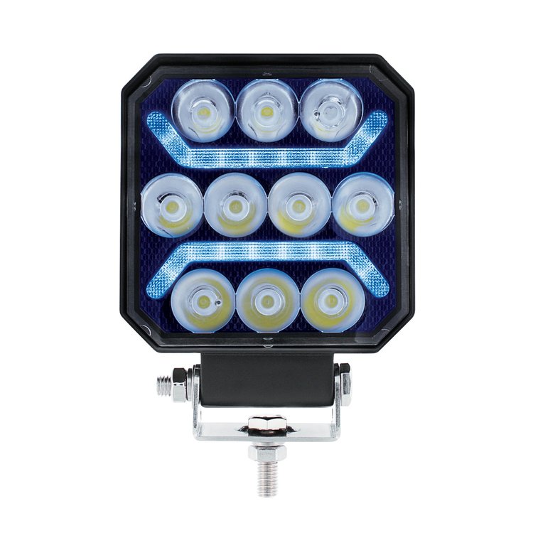 36040 11 LED High Power LED Work Light With  "U"  Light Guide [Blue]