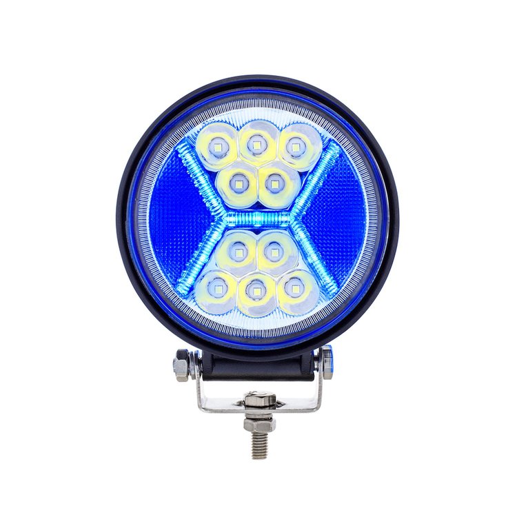 36455 4.5 in. 24 High Power LED Work Light With in.X in. Blue Light Guide