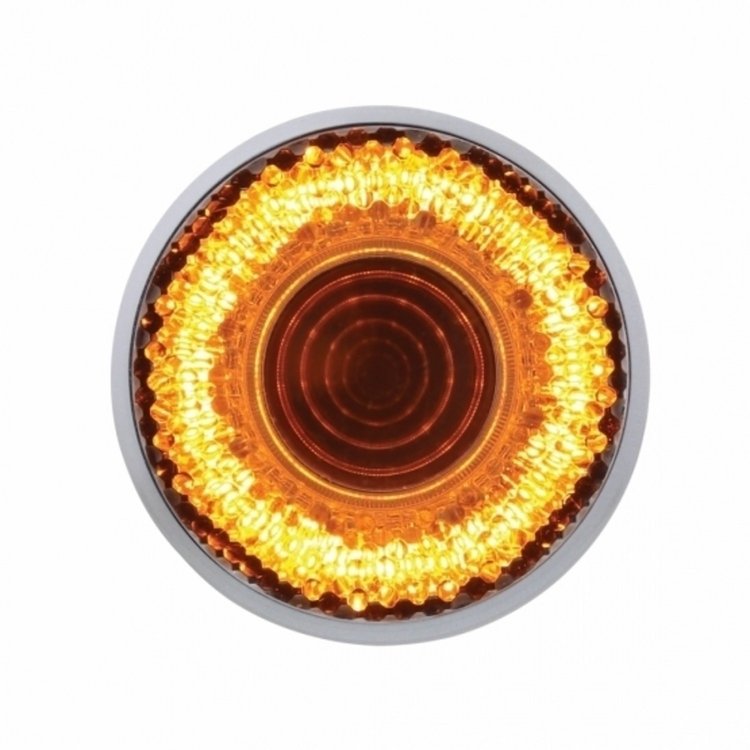 36526 9 LED 2 in. Round Mirage Light [Amber LED/Clear Lens]