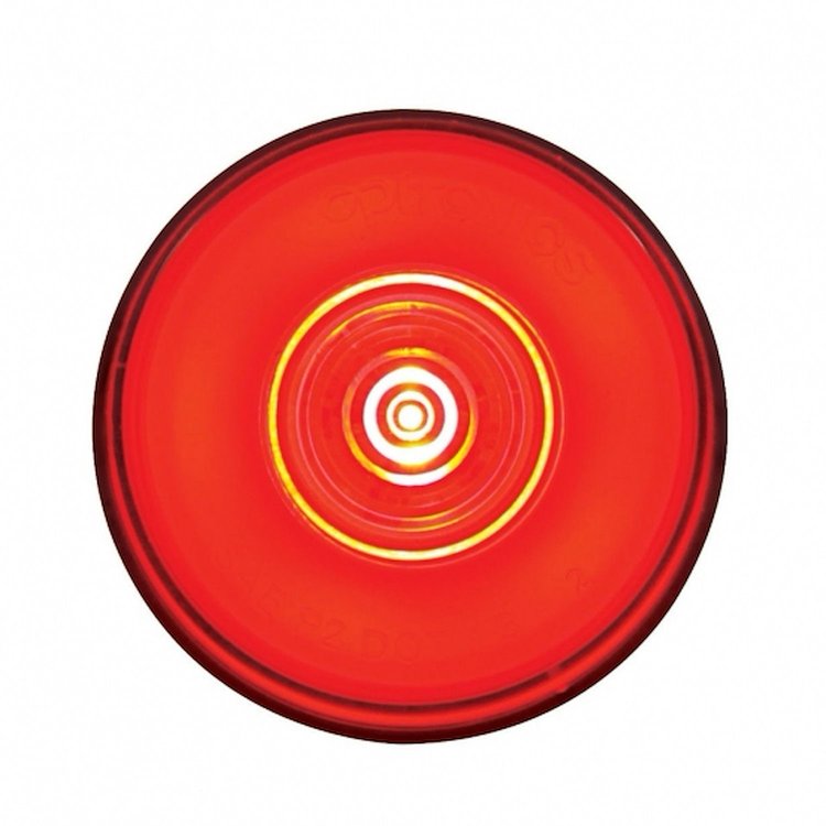37036 6 LED 2 in. Round GloLight (Clearance/Marker) - Red LED/Red Lens