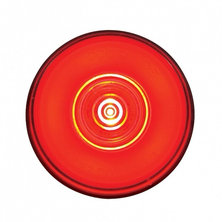 37036B 6 LED 2 in. Round GloLight (Clearance/Marker) - Red LED/Red Lens