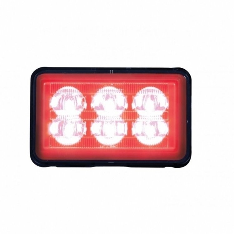 37160B Rectangular Warning Light With Bracket [Red LED]