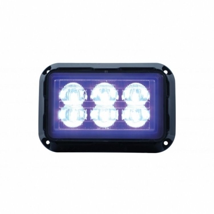 37163B Rectangular Warning Light [Blue LED]