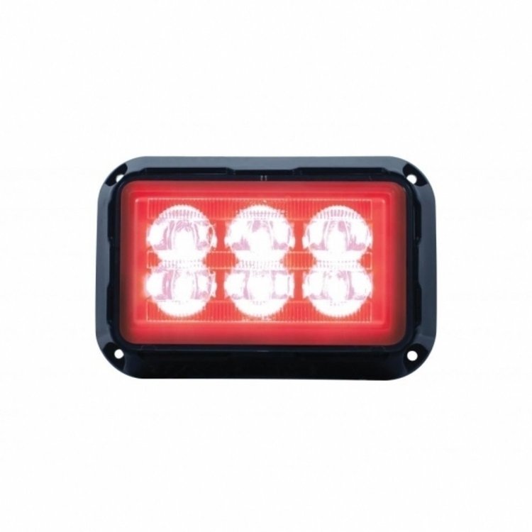 37164B Rectangular Warning Light [Red LED]