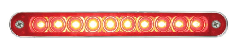 10 RED LED 6 1/2 LIGHT BA