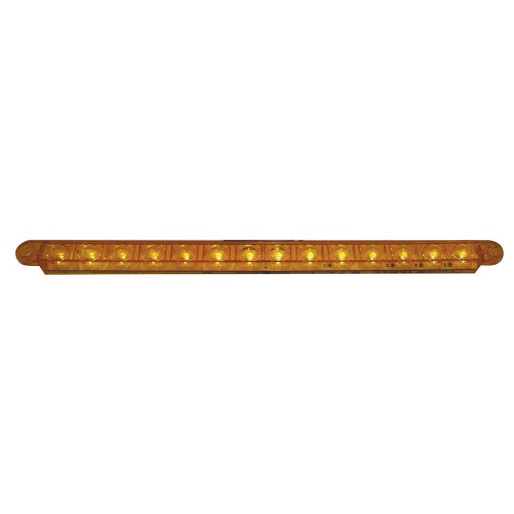 37896B 12 in. Amber Light Bar w/14 Sequential Amber LEDs