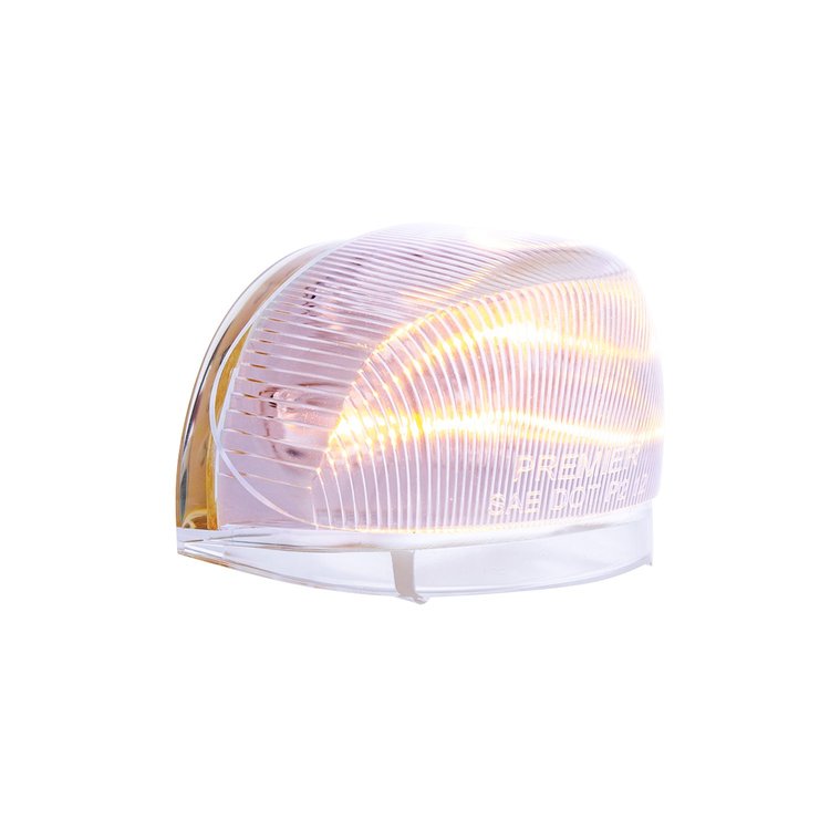 38003 5 LED Dual Function Guide 682-C Headlight Turn Signal Light, Amber LED/Clear Lens